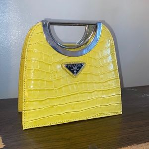 Yellow Prada bag